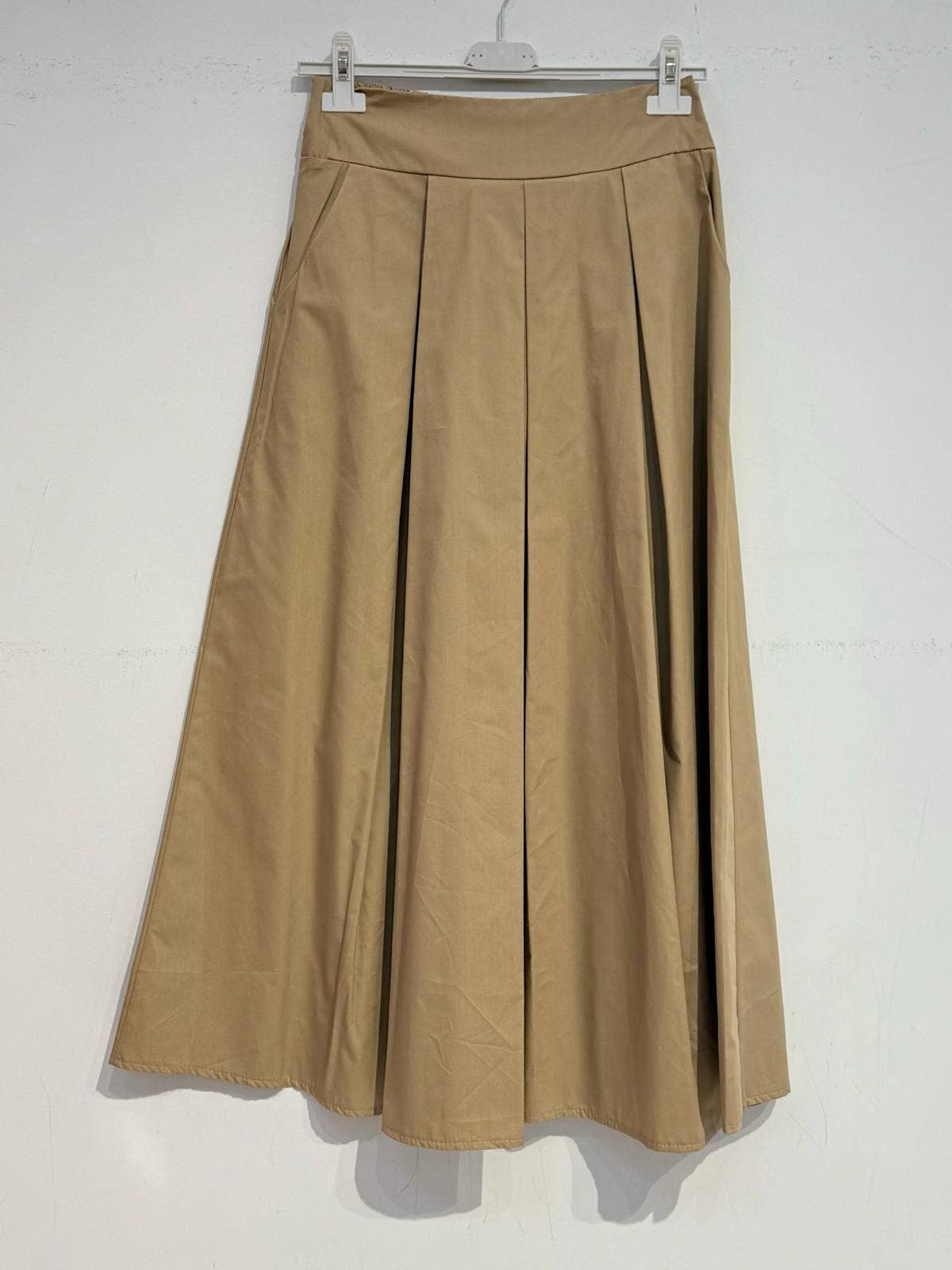 Glazed cotton skirt 2292: Chocolate / S