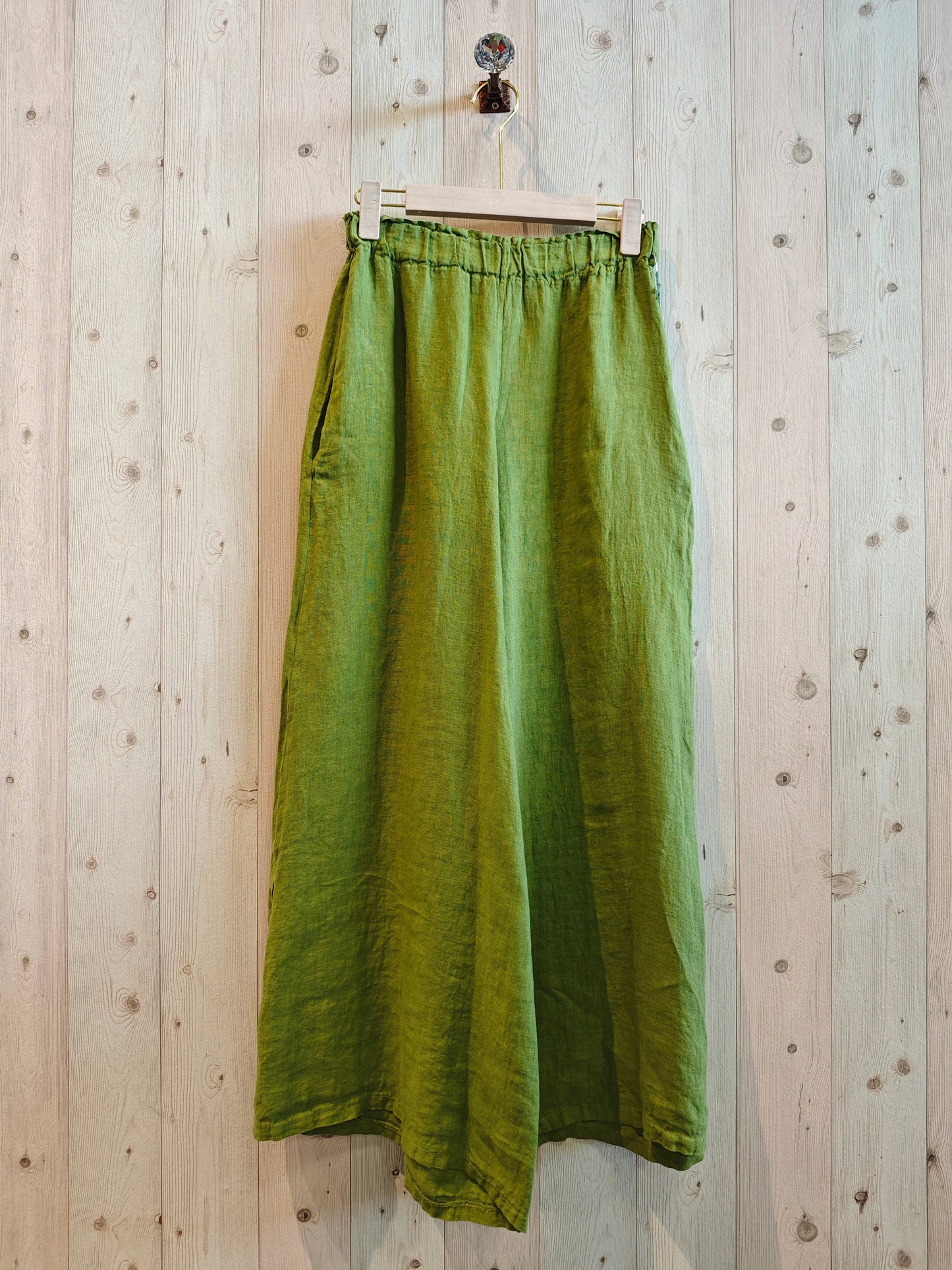 Ref-2342 100% LINEN PANTS: BLACK