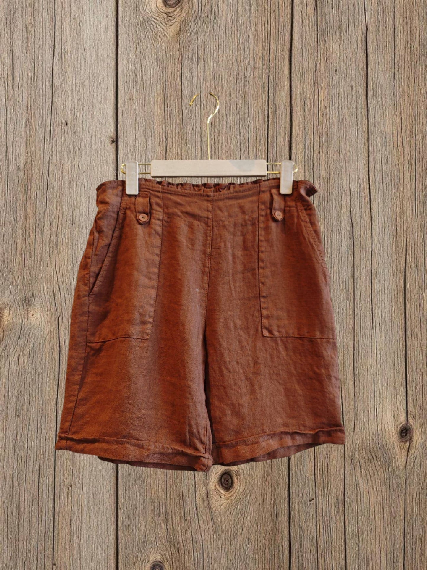 Ref-63070 100% LINEN SHORTS: Rosa