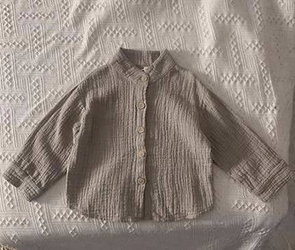 Annie & Charles® muslin shirt: Cream / 12-18 M