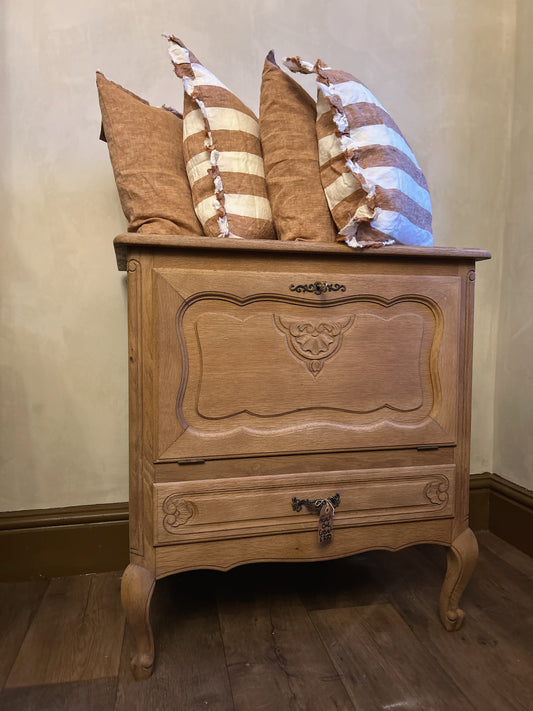 Pull down from raw oak Louis cabinet