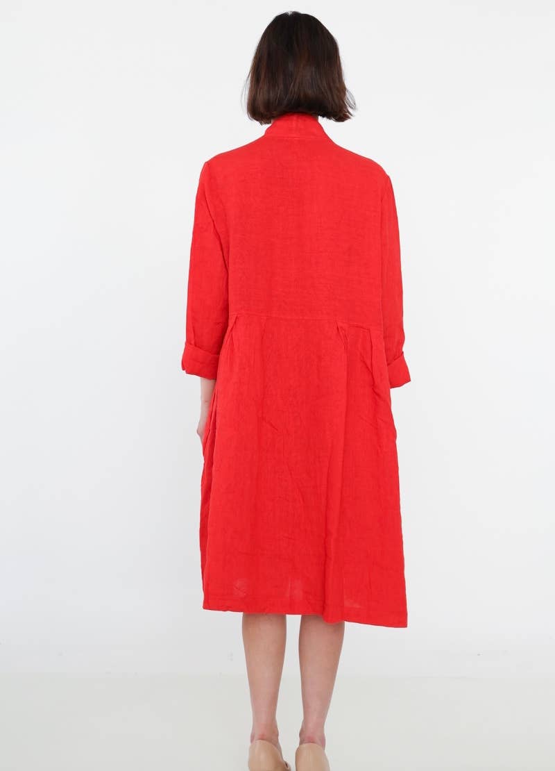 1142 SPRING SUMMER CLOTHING LINEN JACKET: CHOCO