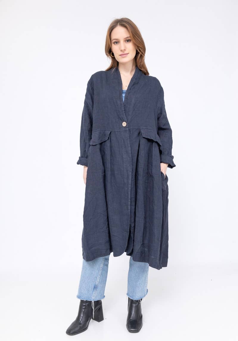 1142 SPRING SUMMER CLOTHING LINEN JACKET: CAMEL