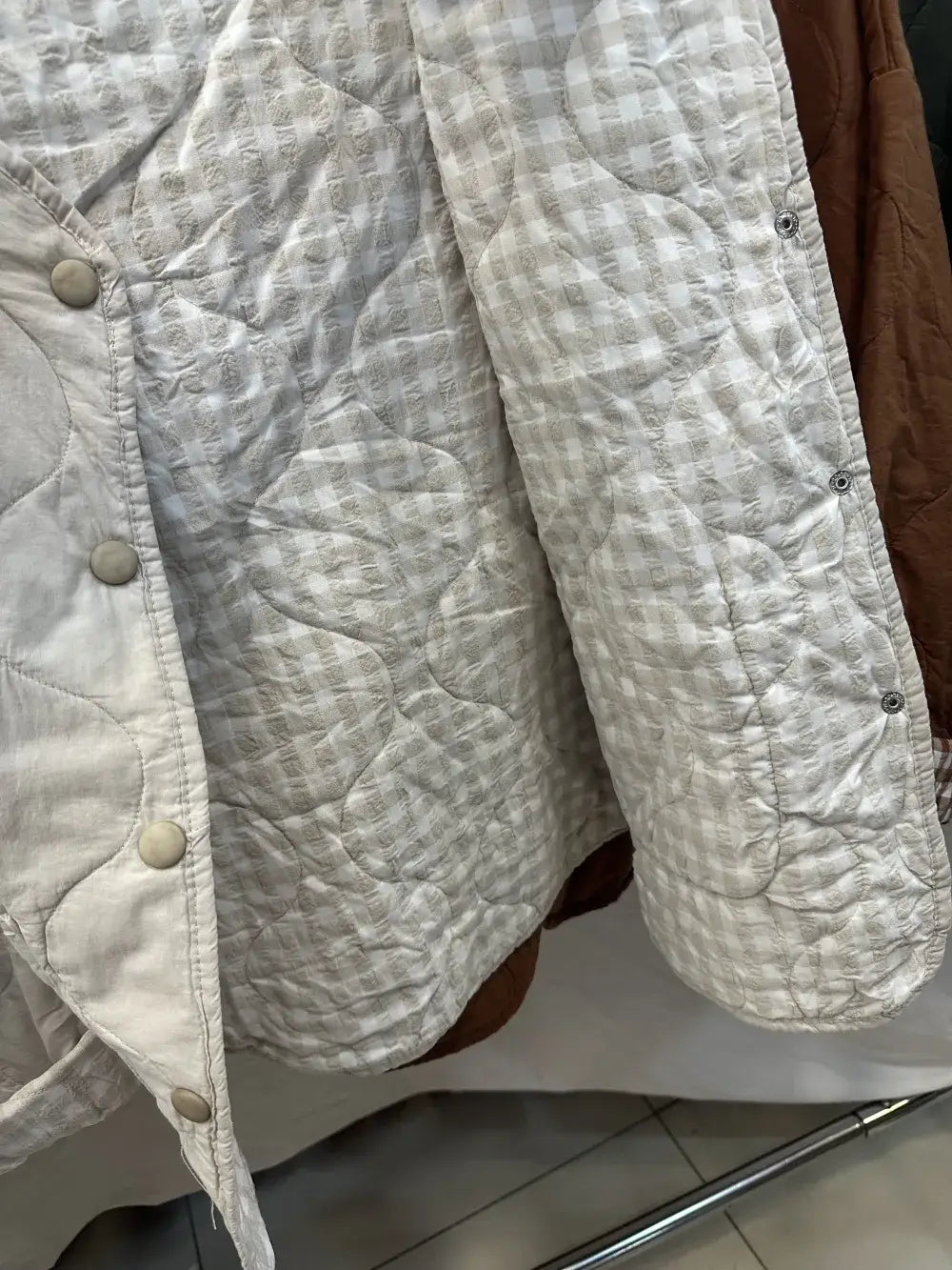 Quilted Gingham Jacket @7456_VeMatelasseVichy: Rust