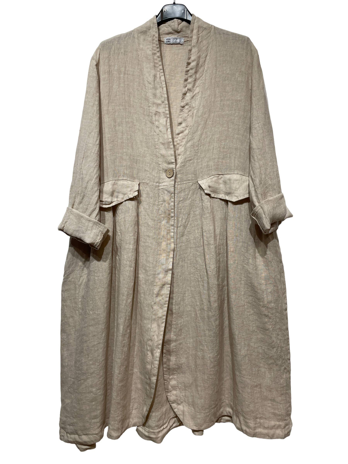 1142 SPRING SUMMER CLOTHING LINEN JACKET: CHOCO