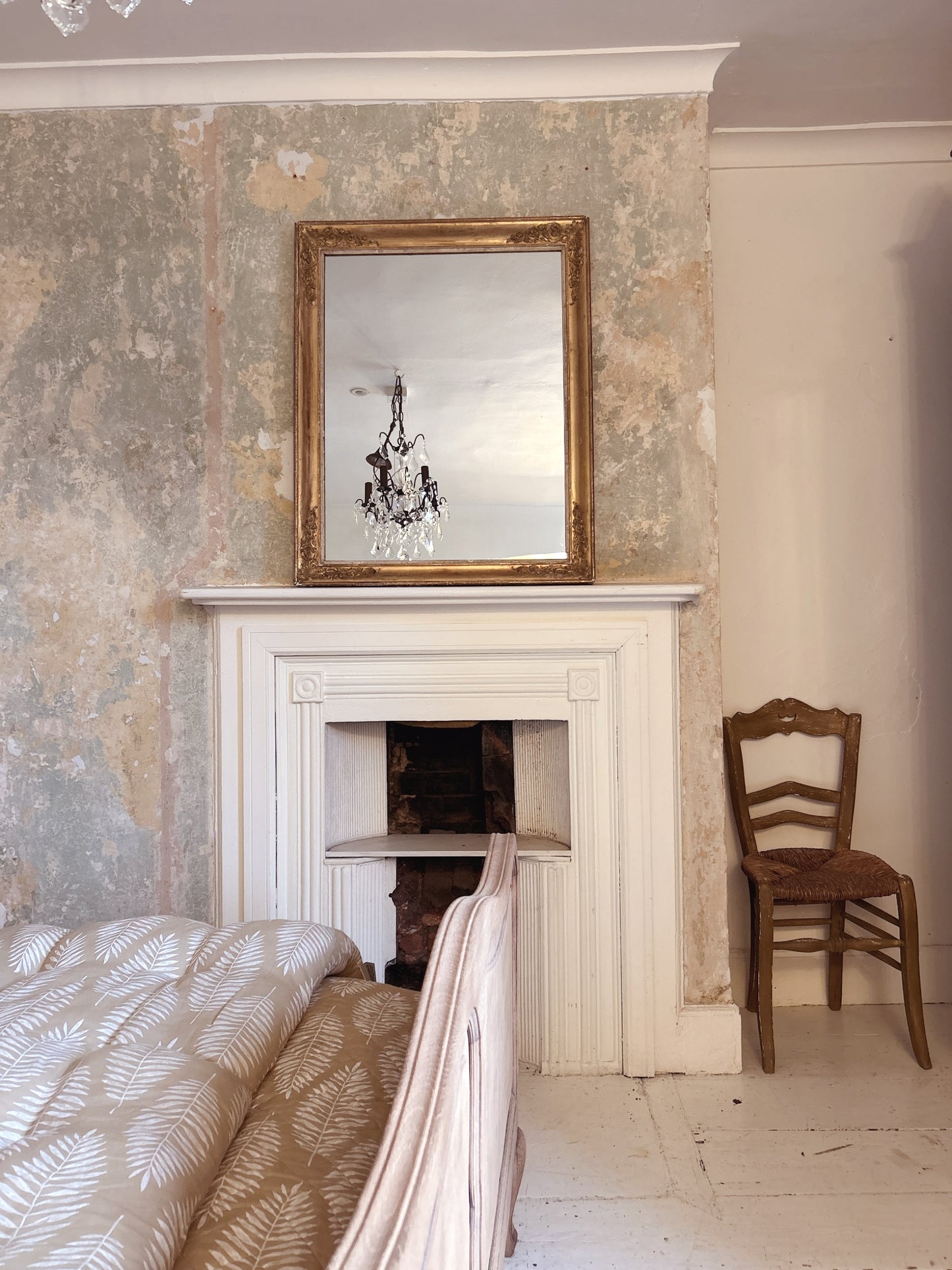 Antique French gold mirror