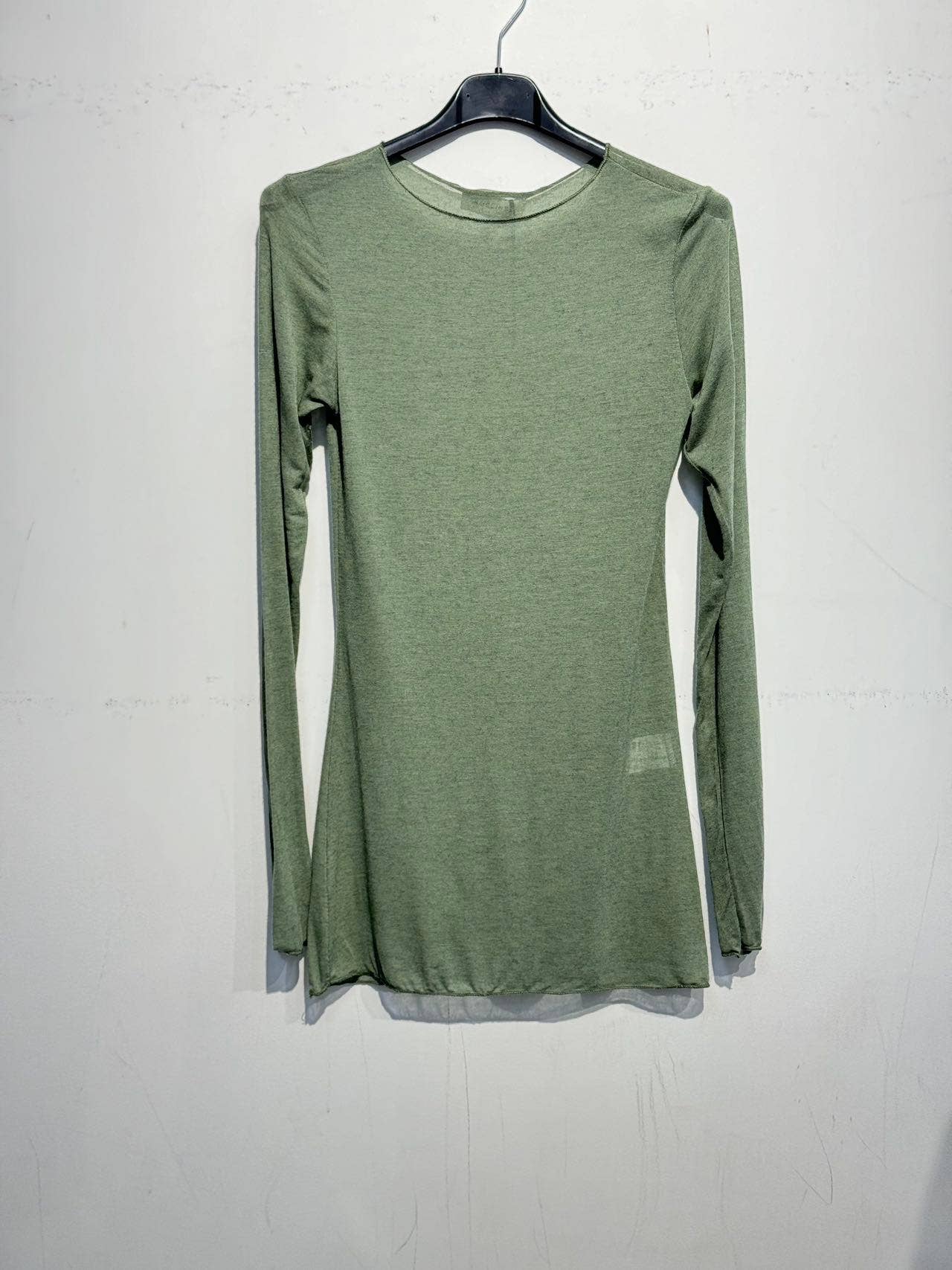 Cashmere round neck long sleeve t-shirt 08886: Chocolate