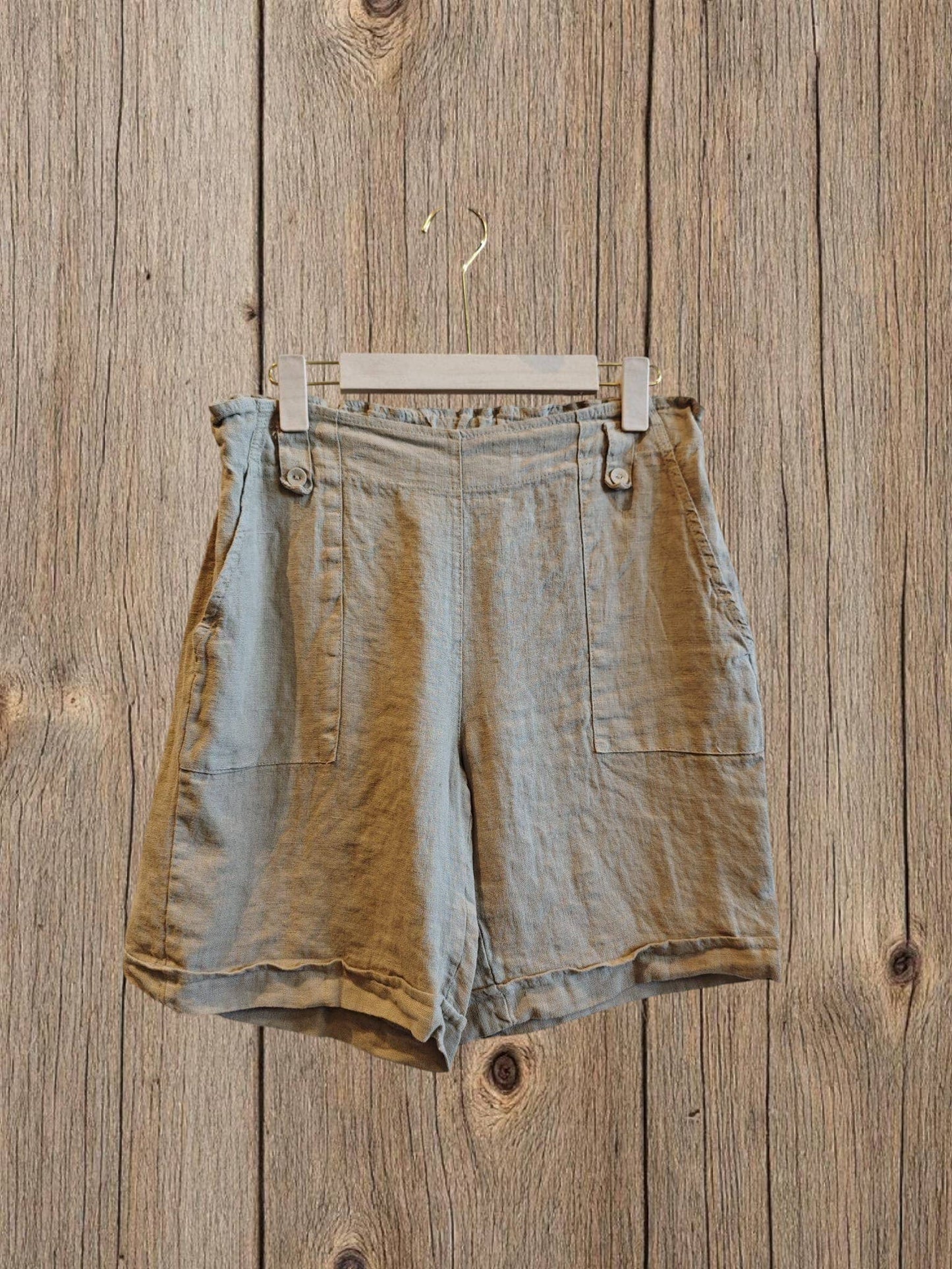 Ref-63070 100% LINEN SHORTS: Rosa