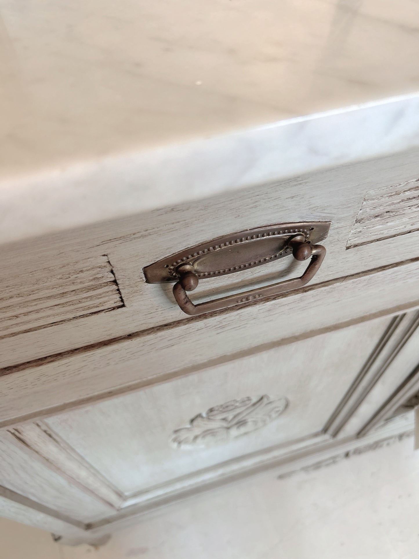 French antique painted commode