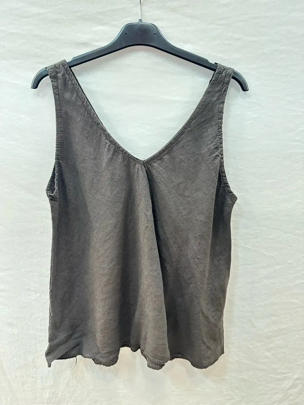 Basic Linen Tank Top @37252_DebLin: Camel