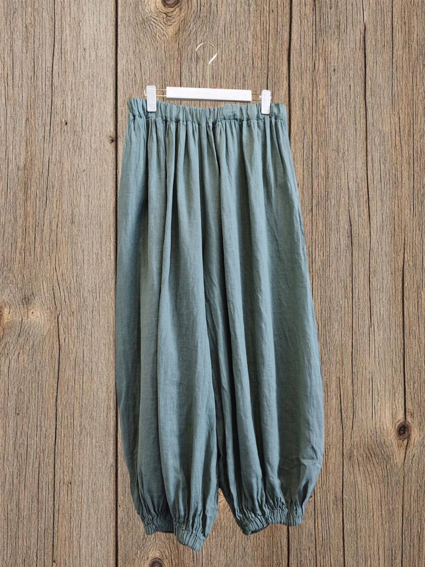 Ref-30581  BALLOON-STYLE PANTS 100% LINEN: Blank
