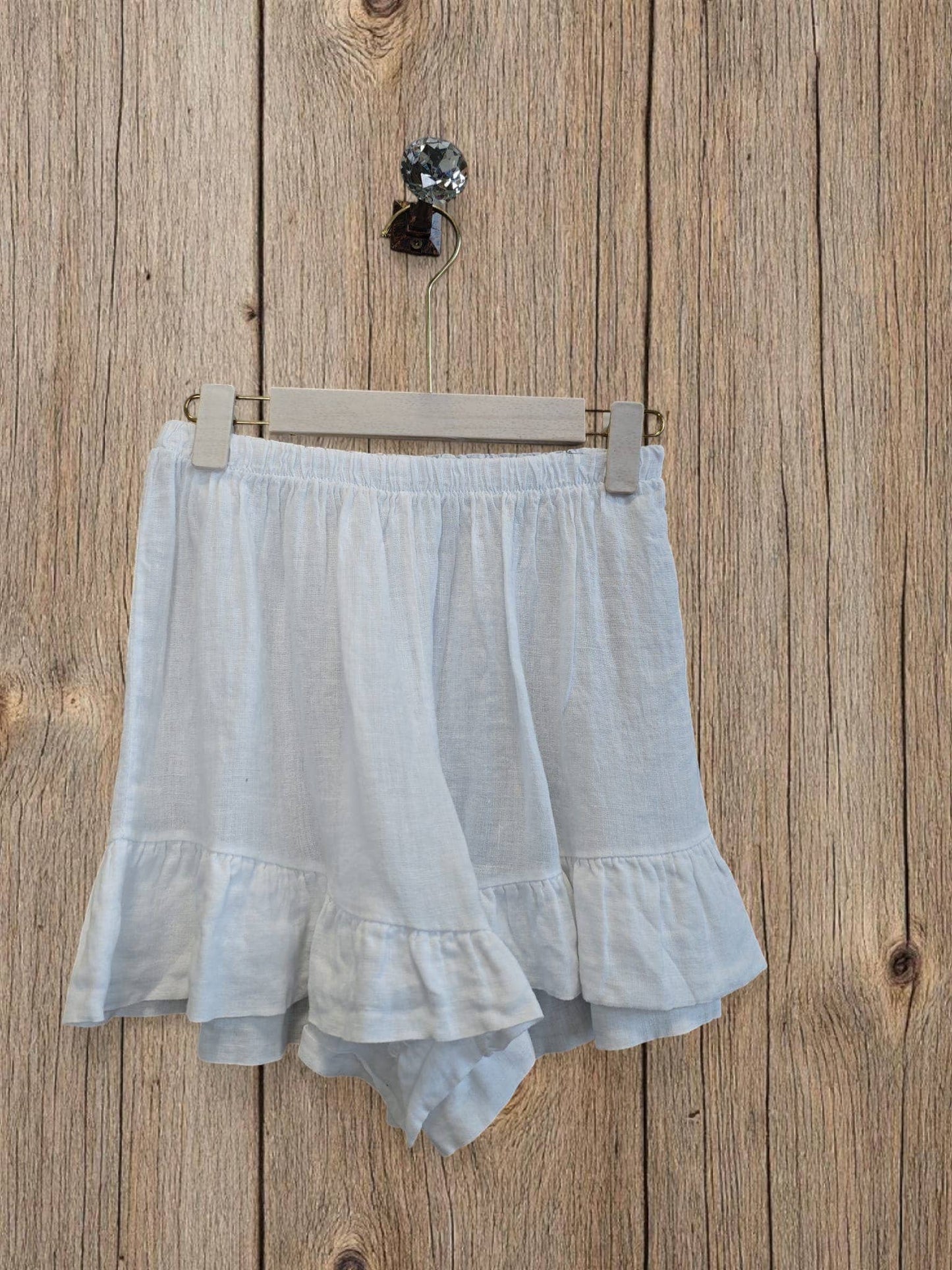Ref-6575 SHORT LINEN PANTS 100%: Blank