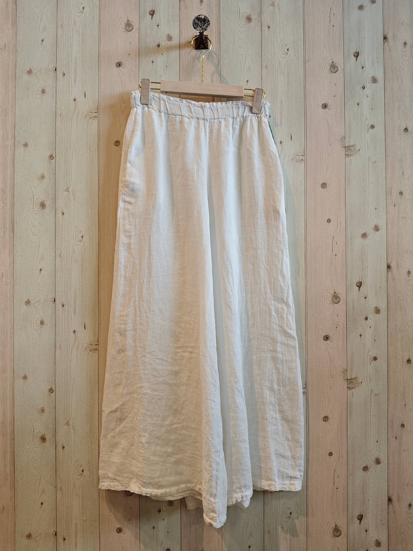Ref-2342 100% LINEN PANTS: BLACK