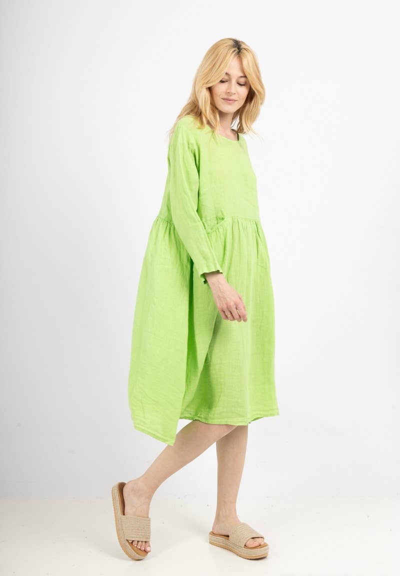 3127 LINEN DRESS SPRING SUMMER CLOTHING PLUS SIZE: Noir