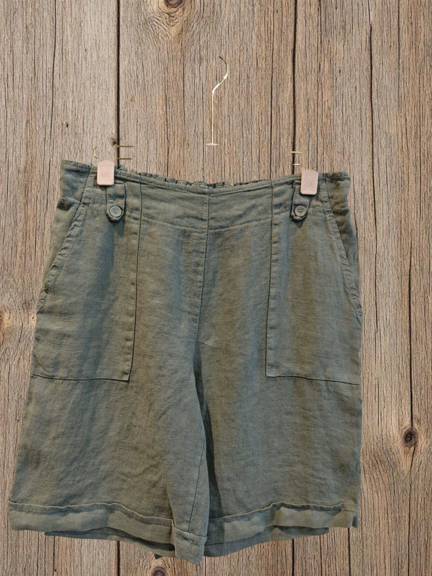 Ref-63070 100% LINEN SHORTS: Rosa