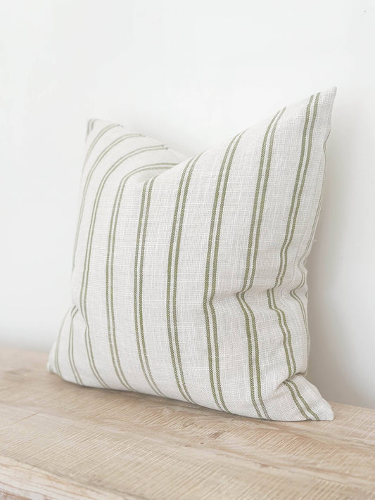 Rosie Cushion Cover 45×45 – Olive Stripe