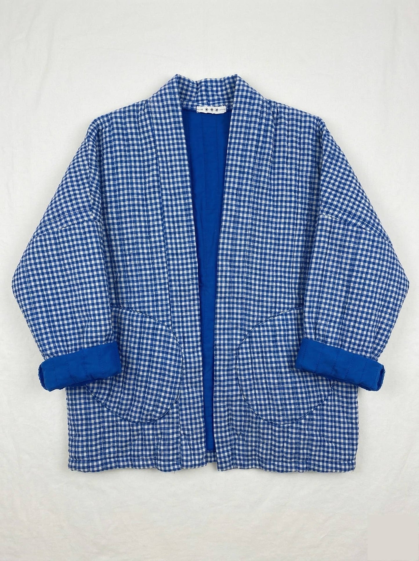 Vichy Quilted Kimono Jacket @5230_VeMVichy: Red