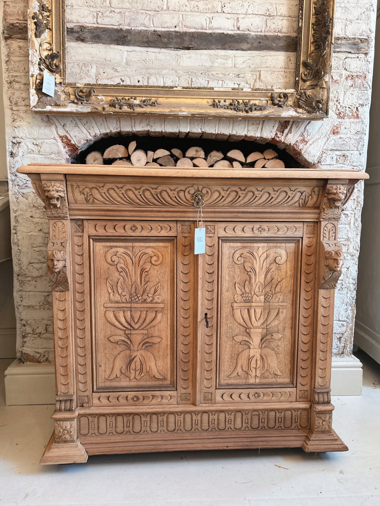 Antique French Renaissance oak cabinet