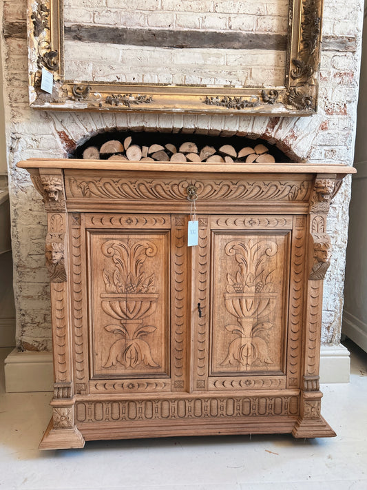 Antique French Renaissance oak cabinet