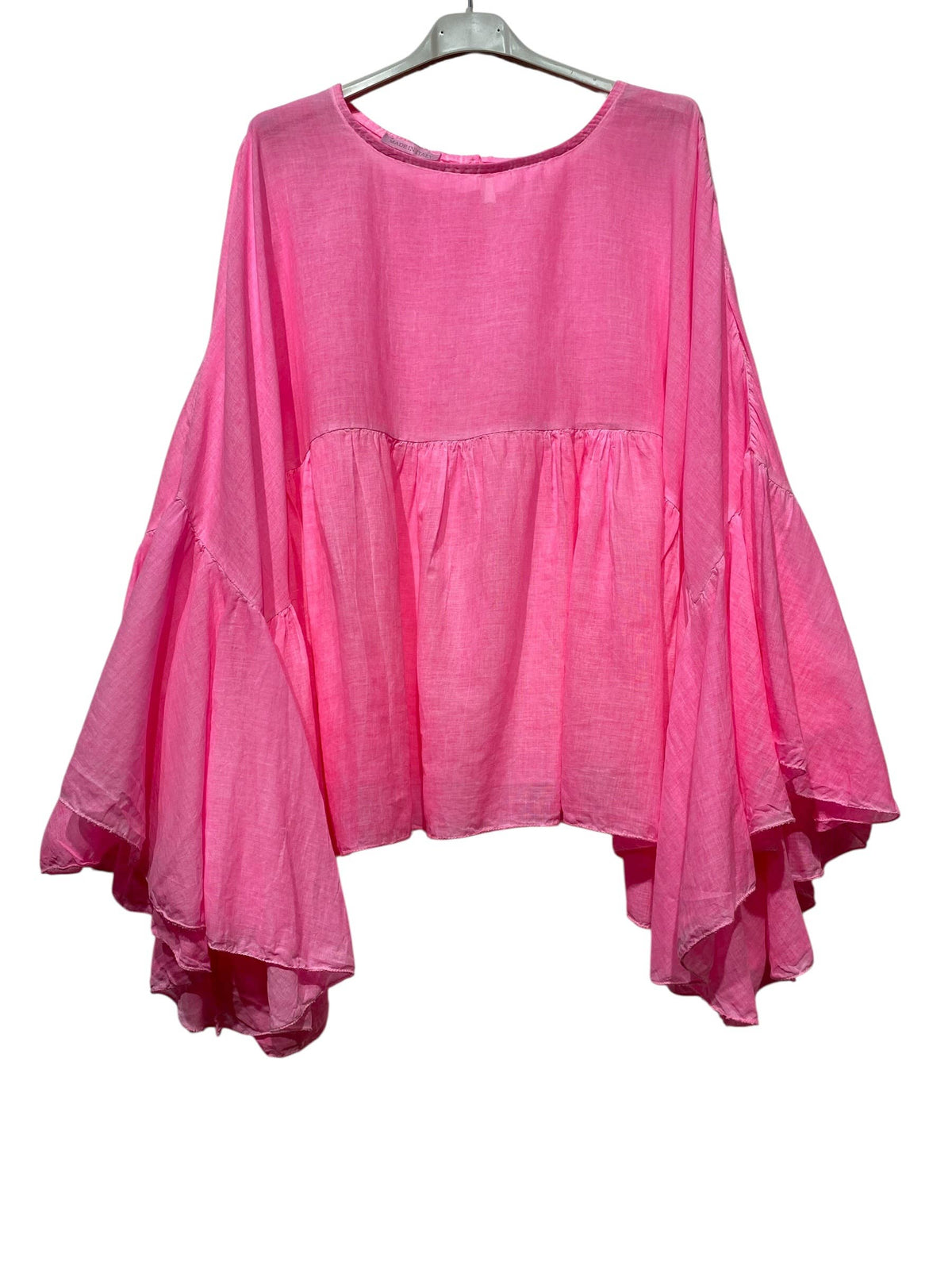 Cotton voile blouse 12121: MARRON