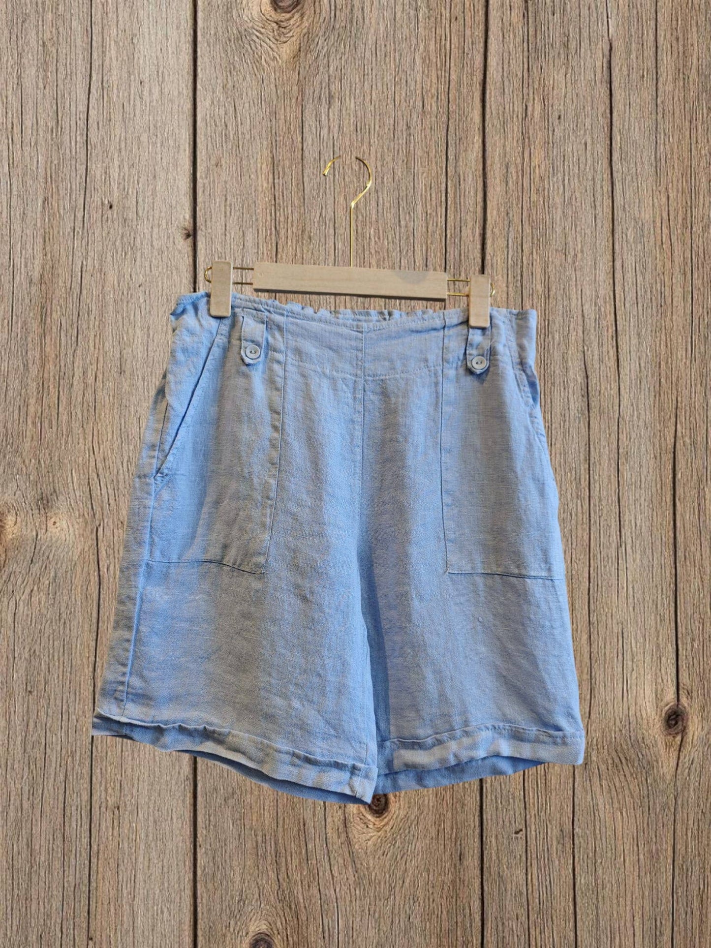 Ref-63070 100% LINEN SHORTS: Rosa