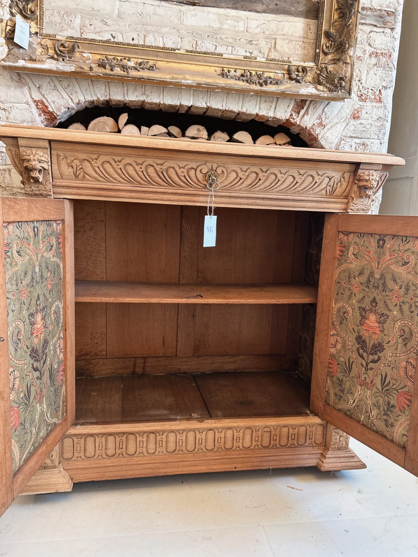 Antique French Renaissance oak cabinet