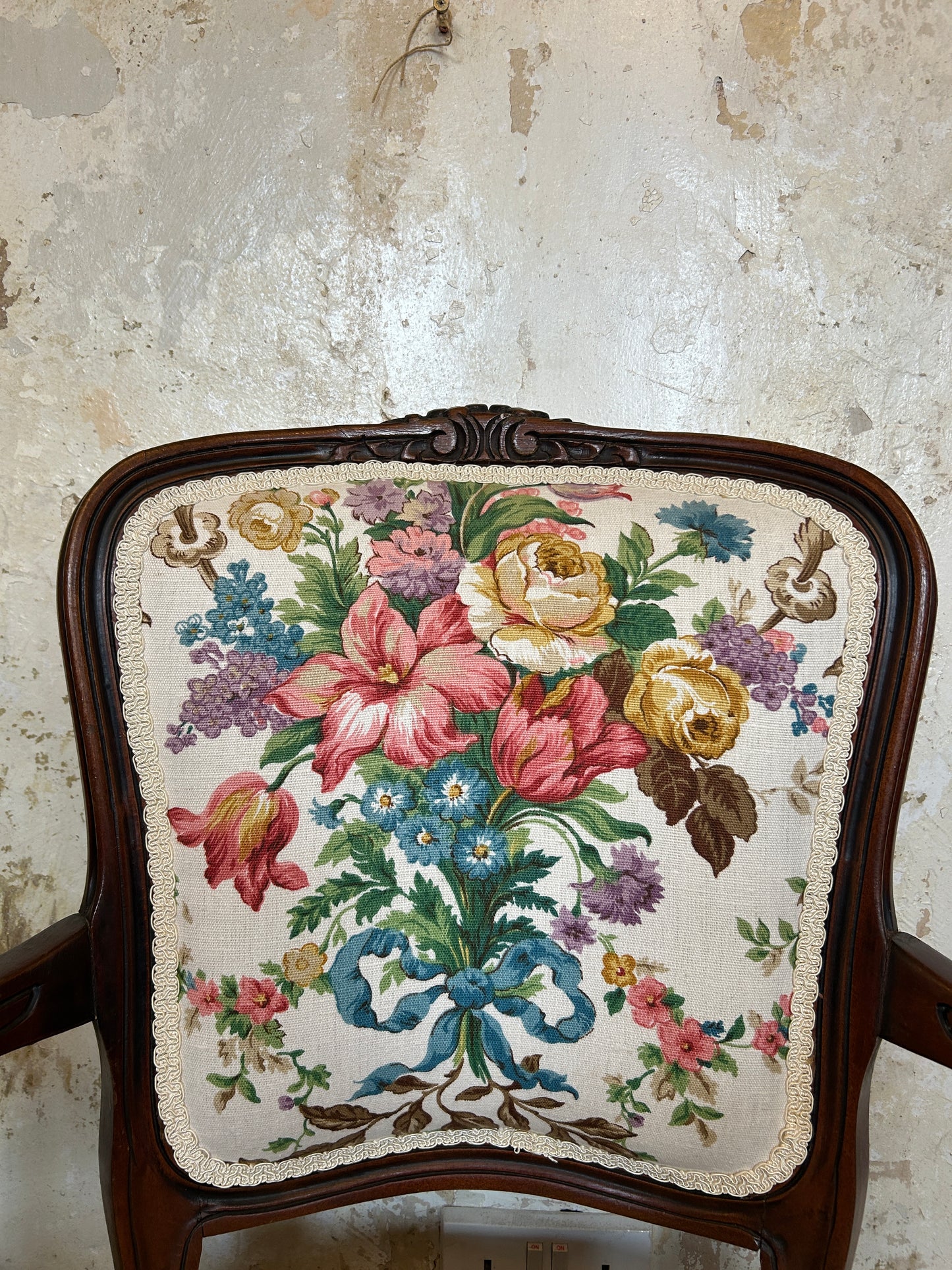 French upholstered armchair