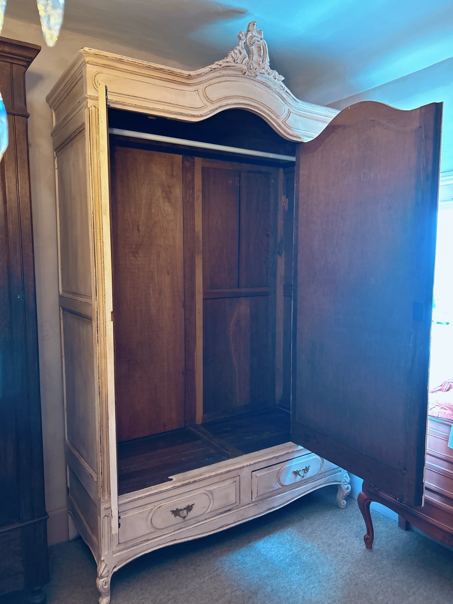 Antique French  painted armoire