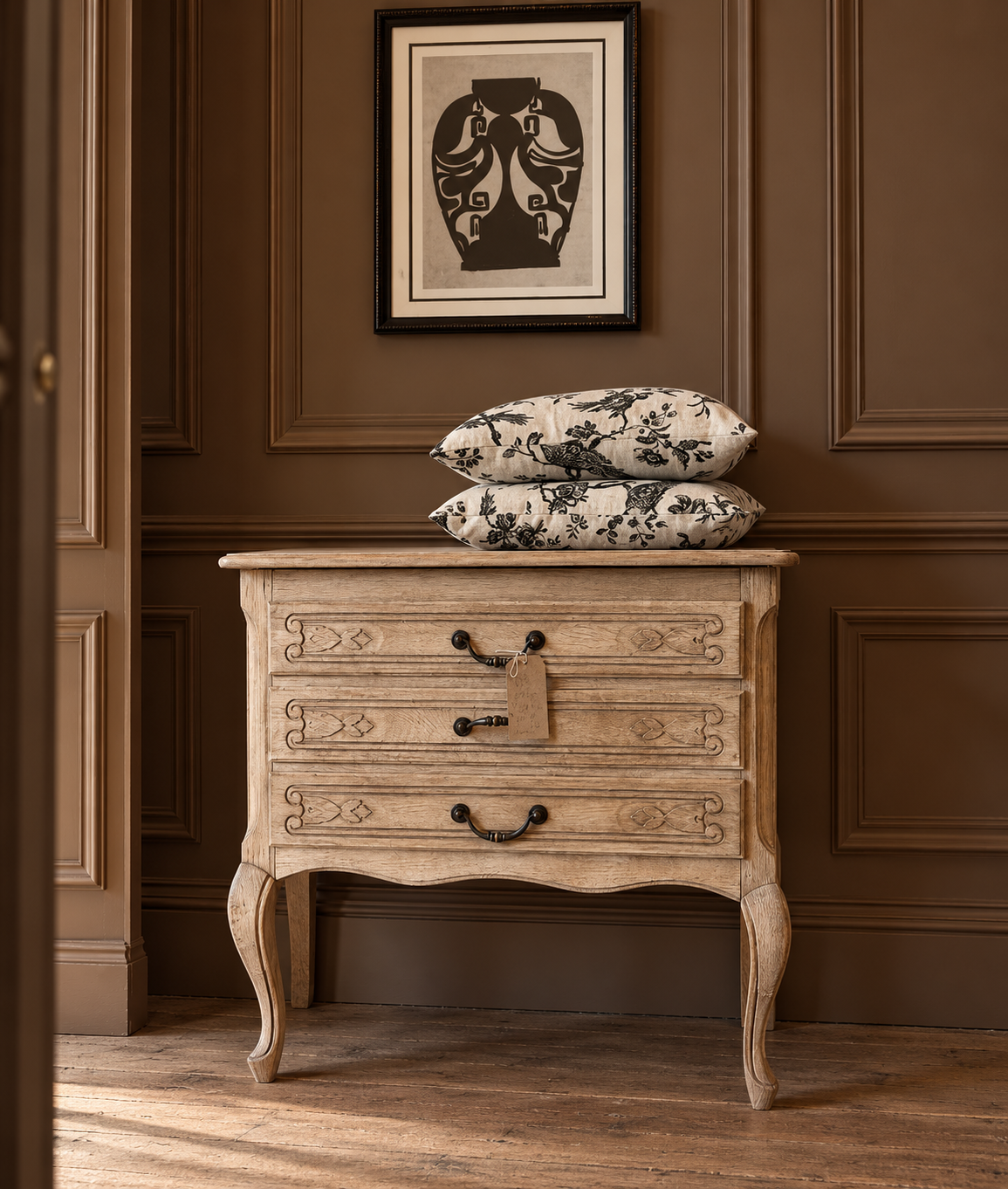French Oak small chest of drawers