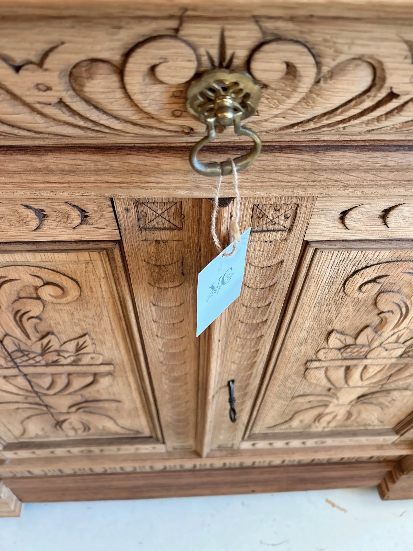 Antique French Renaissance oak cabinet
