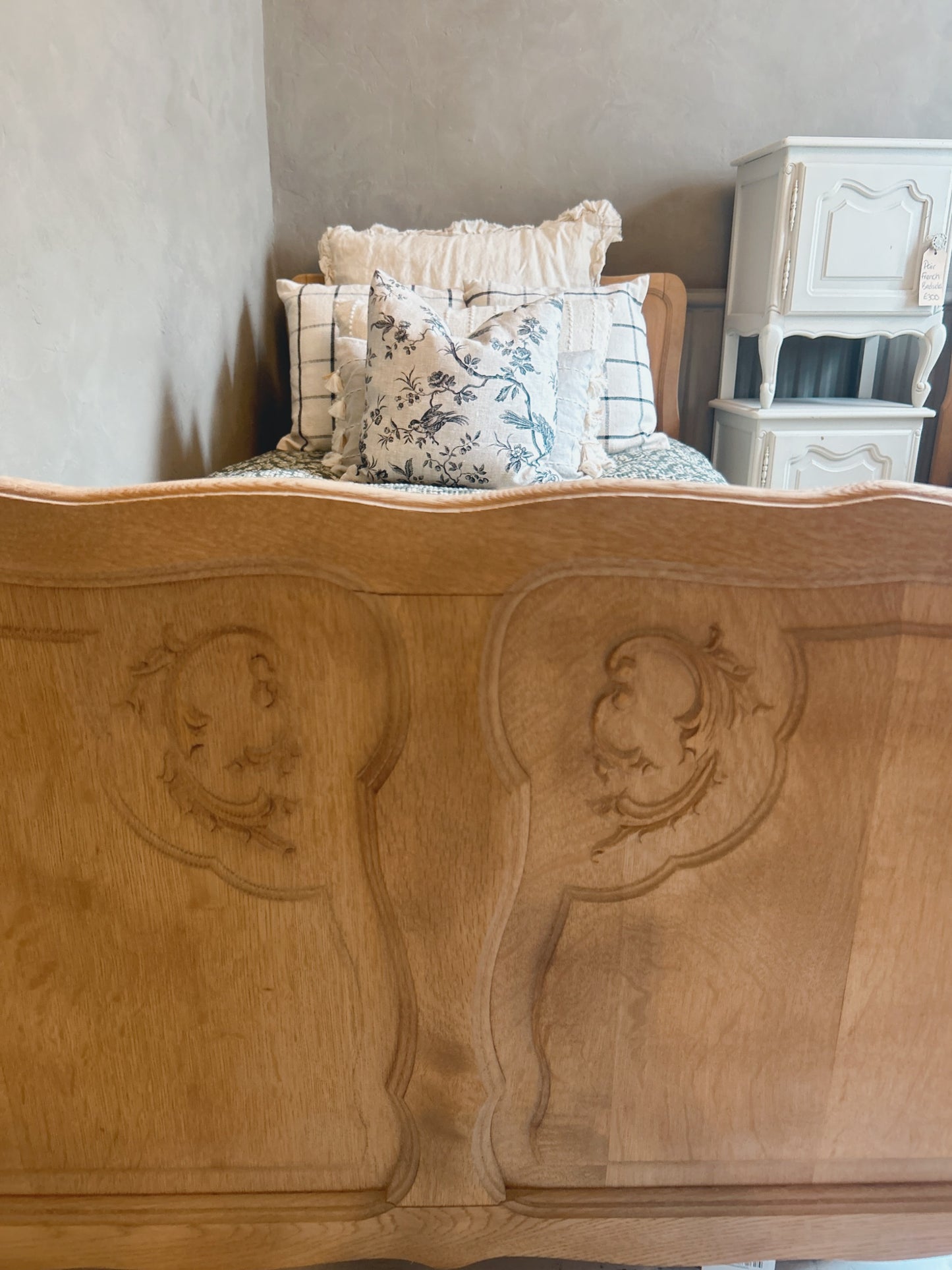 Pair of French sandblasted Single beds