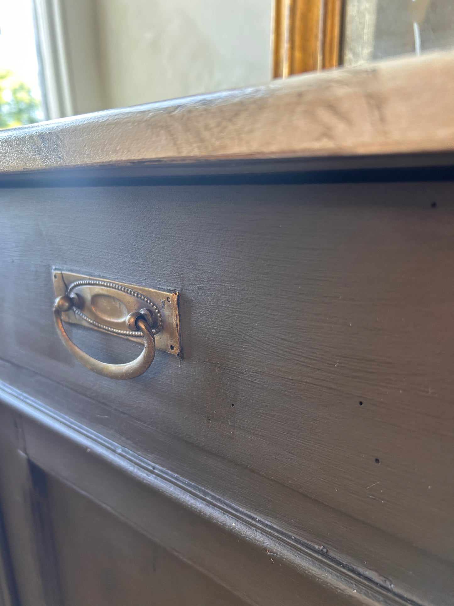 Dutch painted cabinet with faux marble top