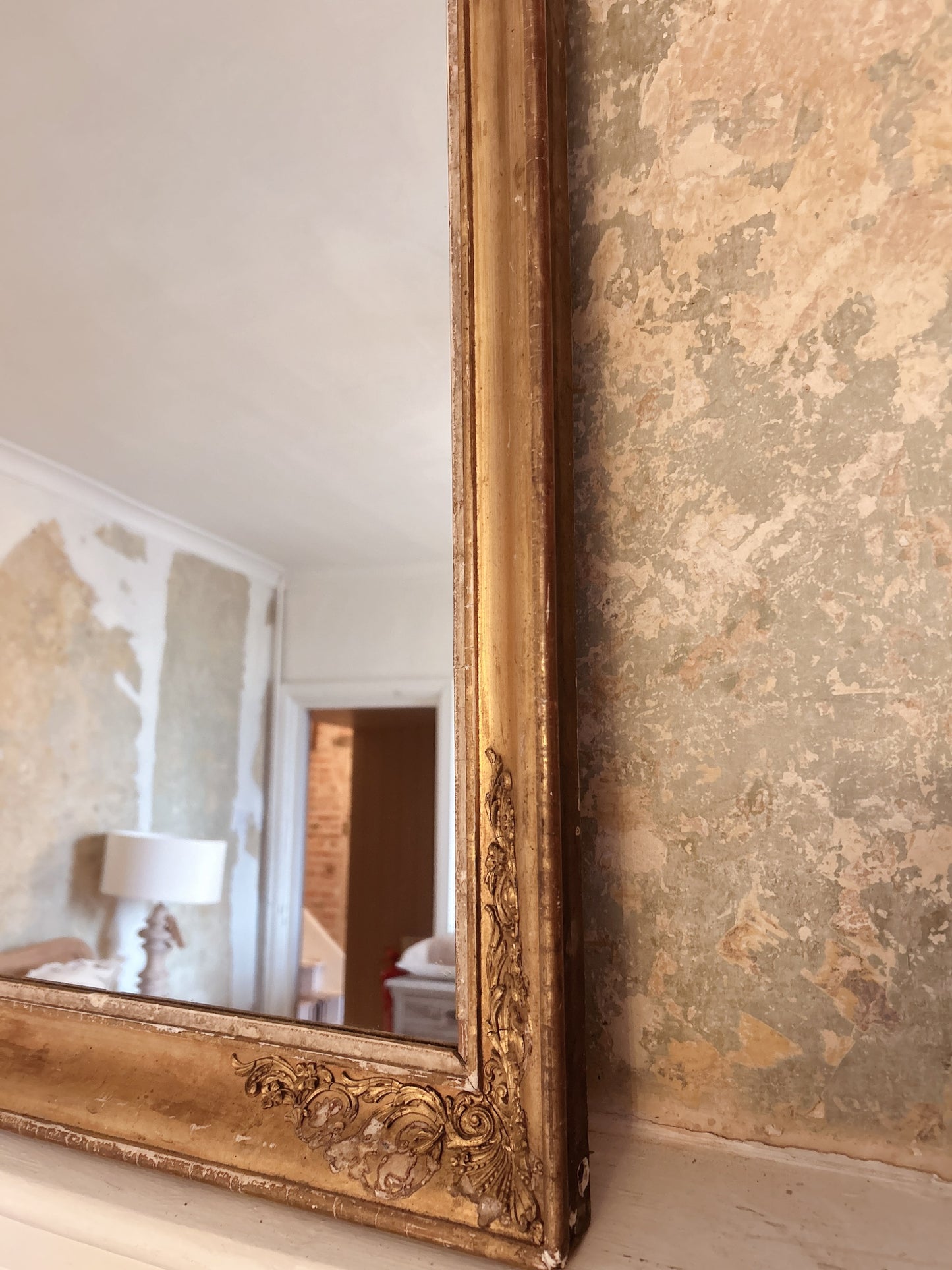 Antique French gold mirror