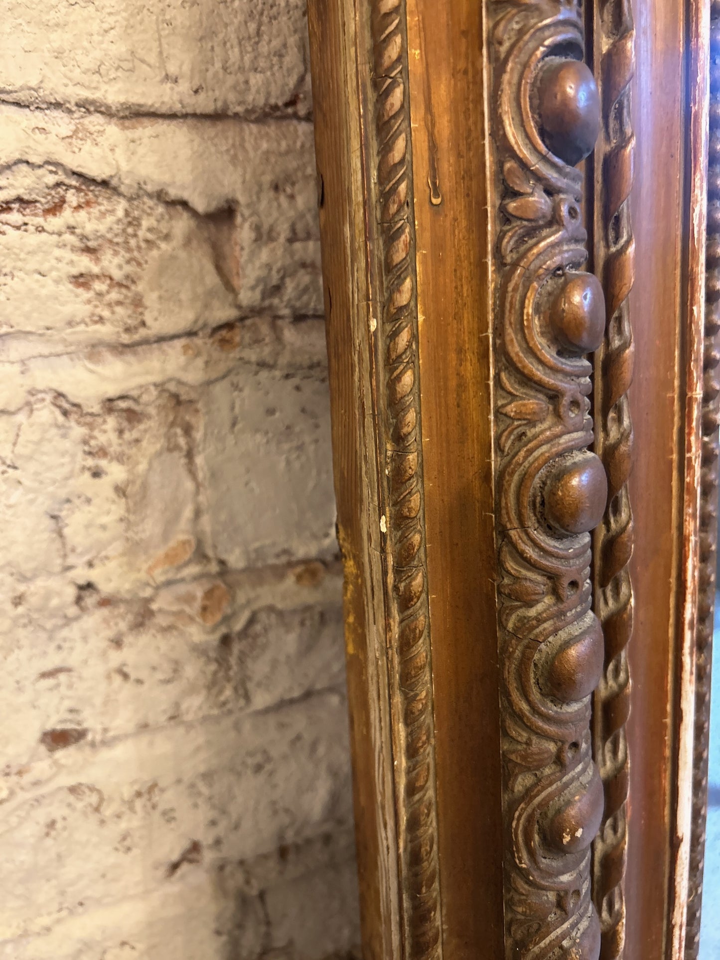 Large french gold gilt mirror