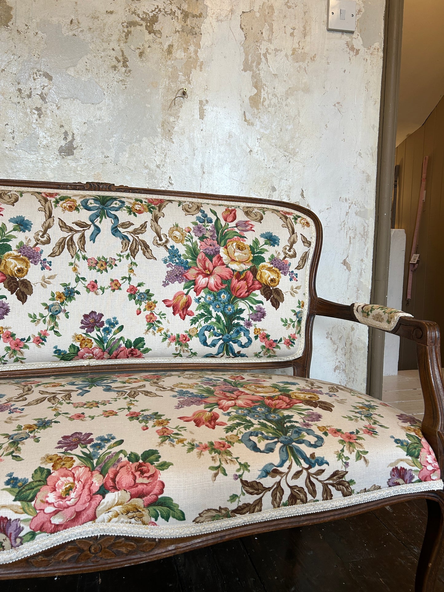 French upholstered sofa