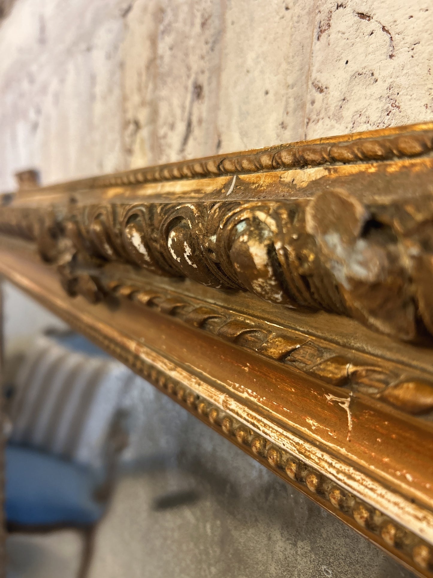 Large french gold gilt mirror