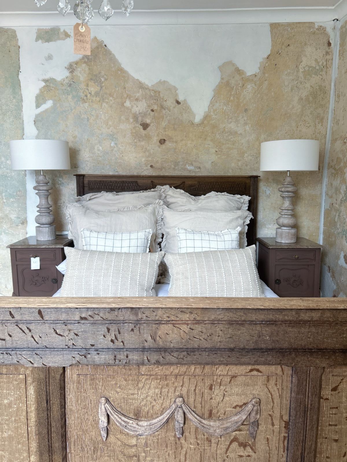 Antique French Oak Double Bed