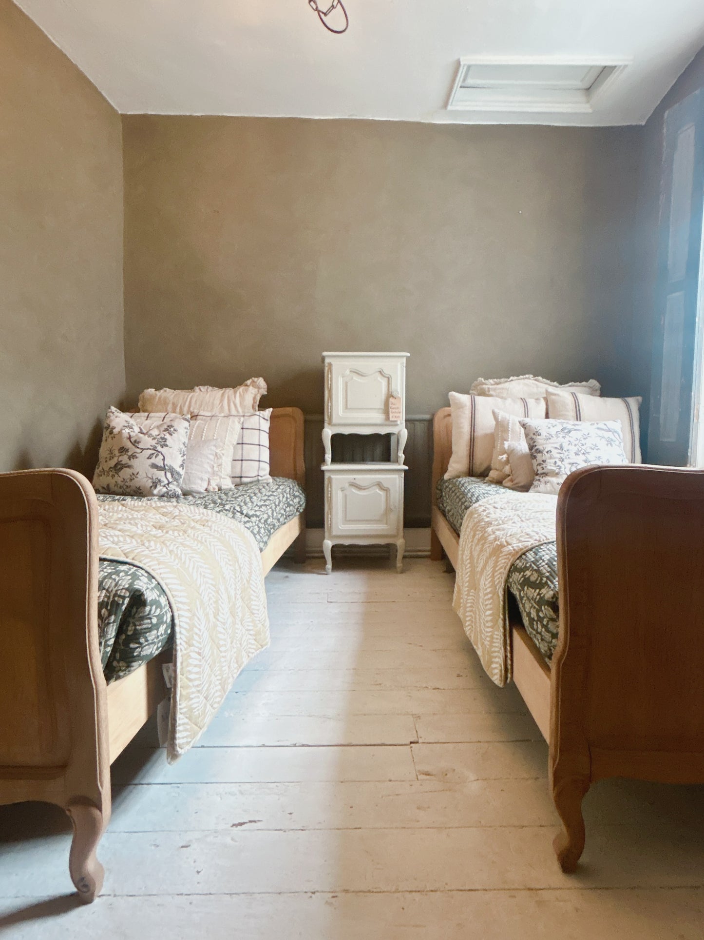 Pair of French sandblasted Single beds
