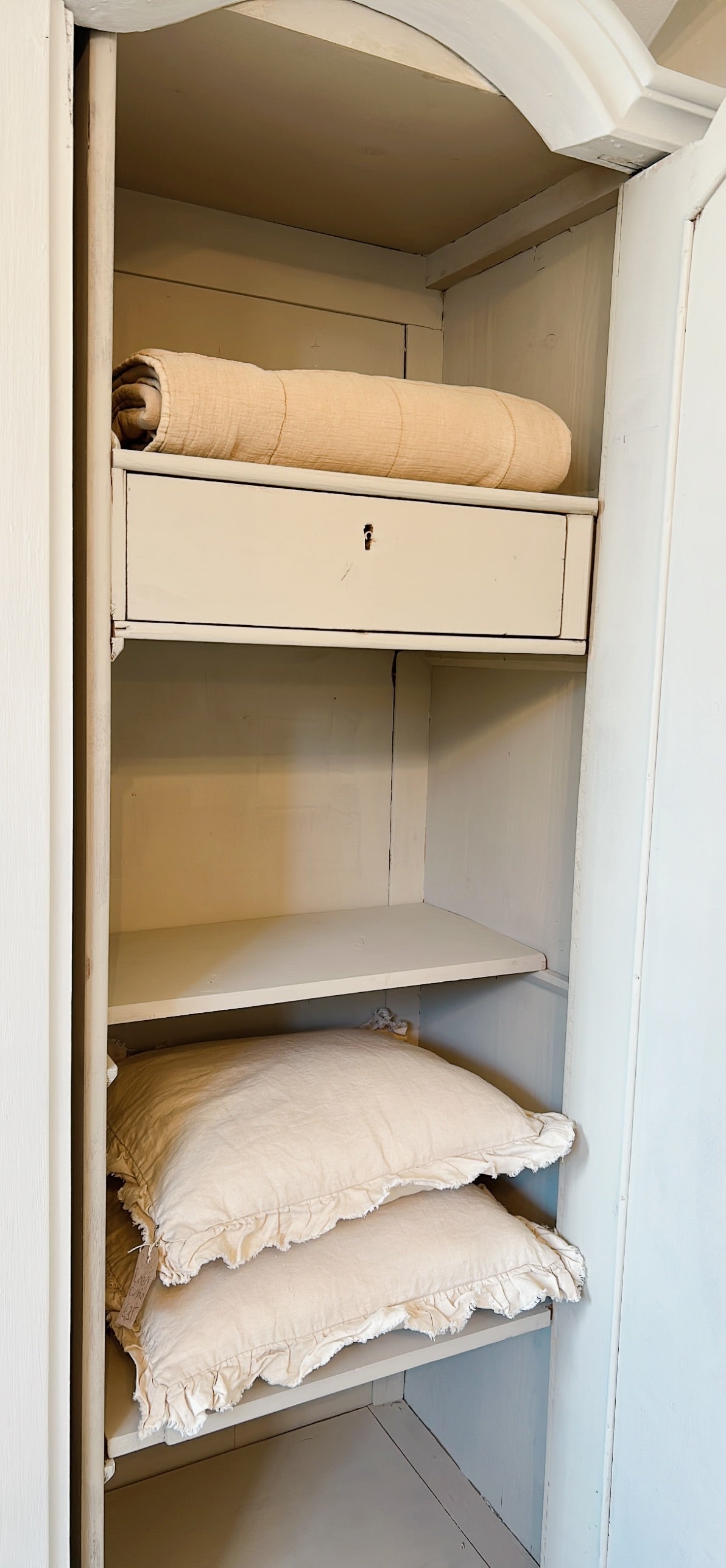 Dutch painted armoire - Old Linen