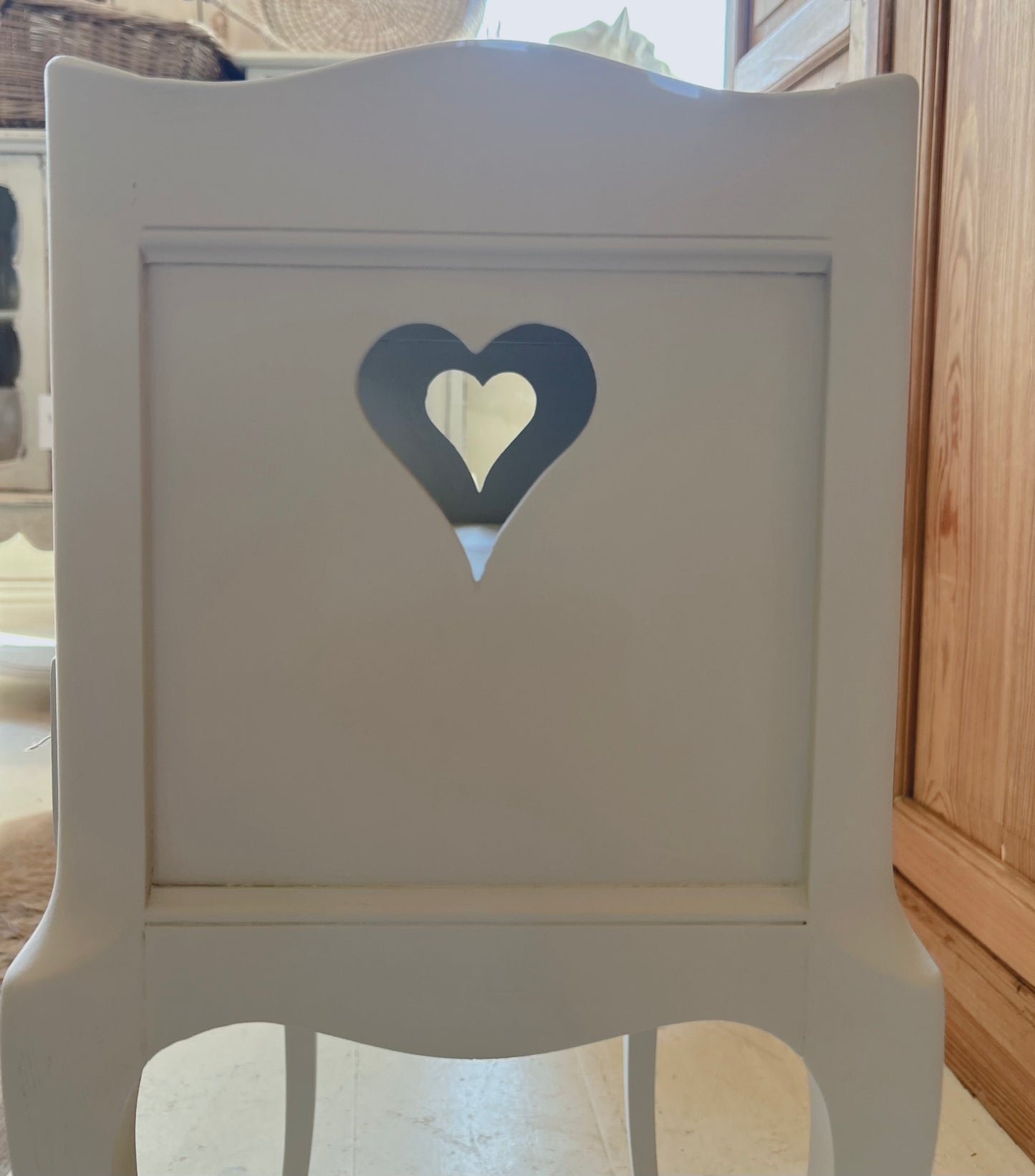Pair of French painted bedside tables