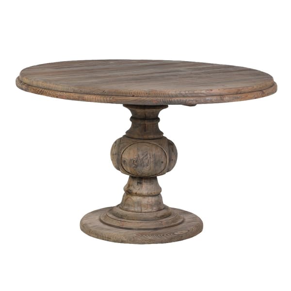 Reclaimed wooden round dining table
