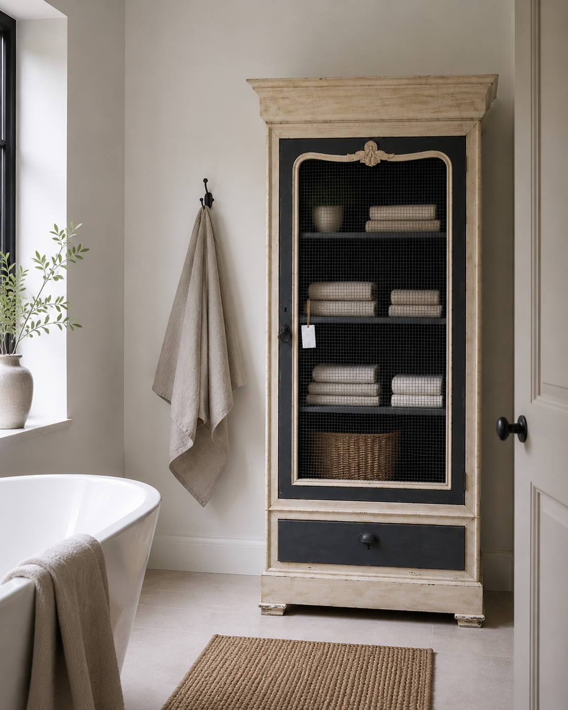 French linen armoire
