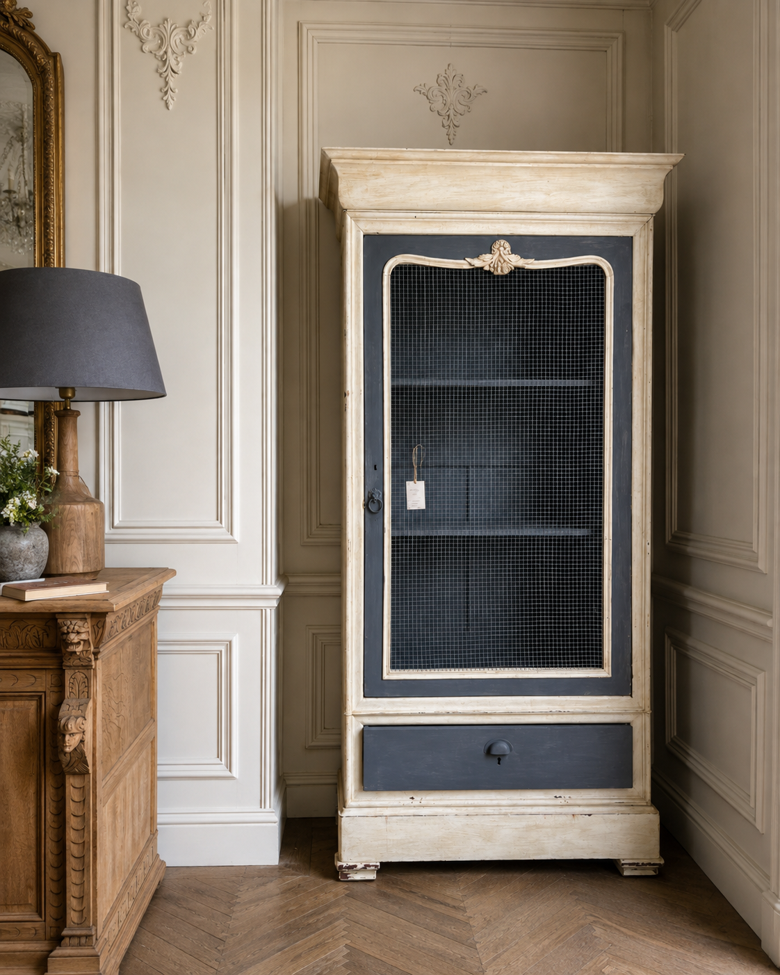 French linen armoire