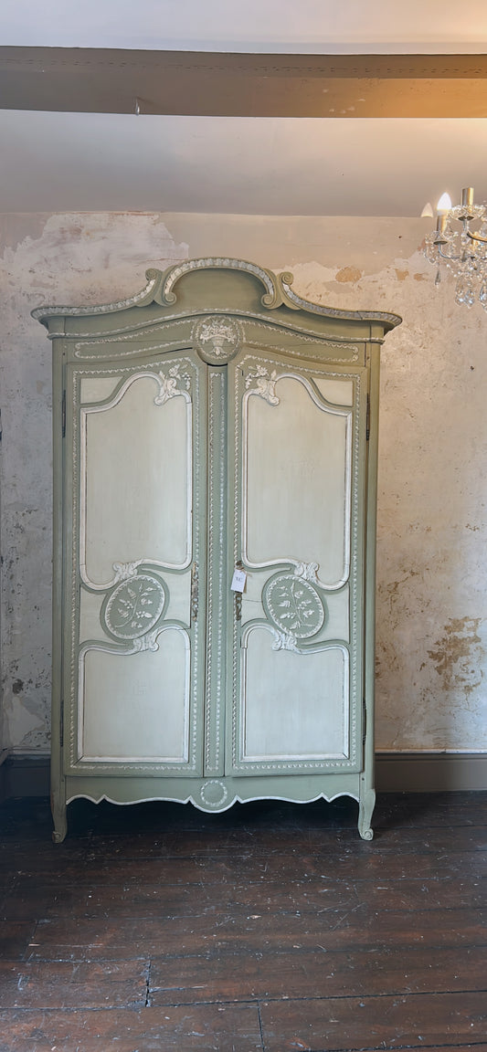 French Painted Louis antique Armoire