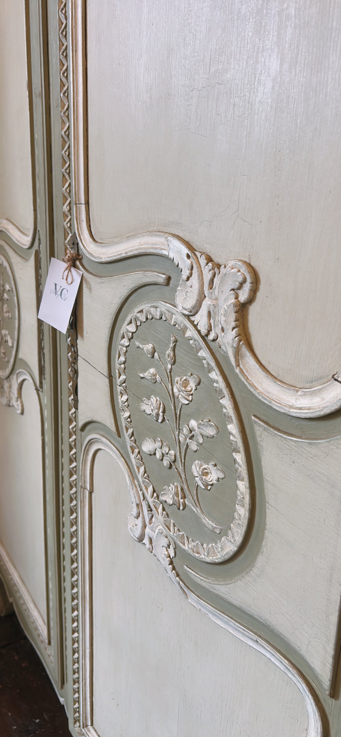 French Painted Louis antique Armoire