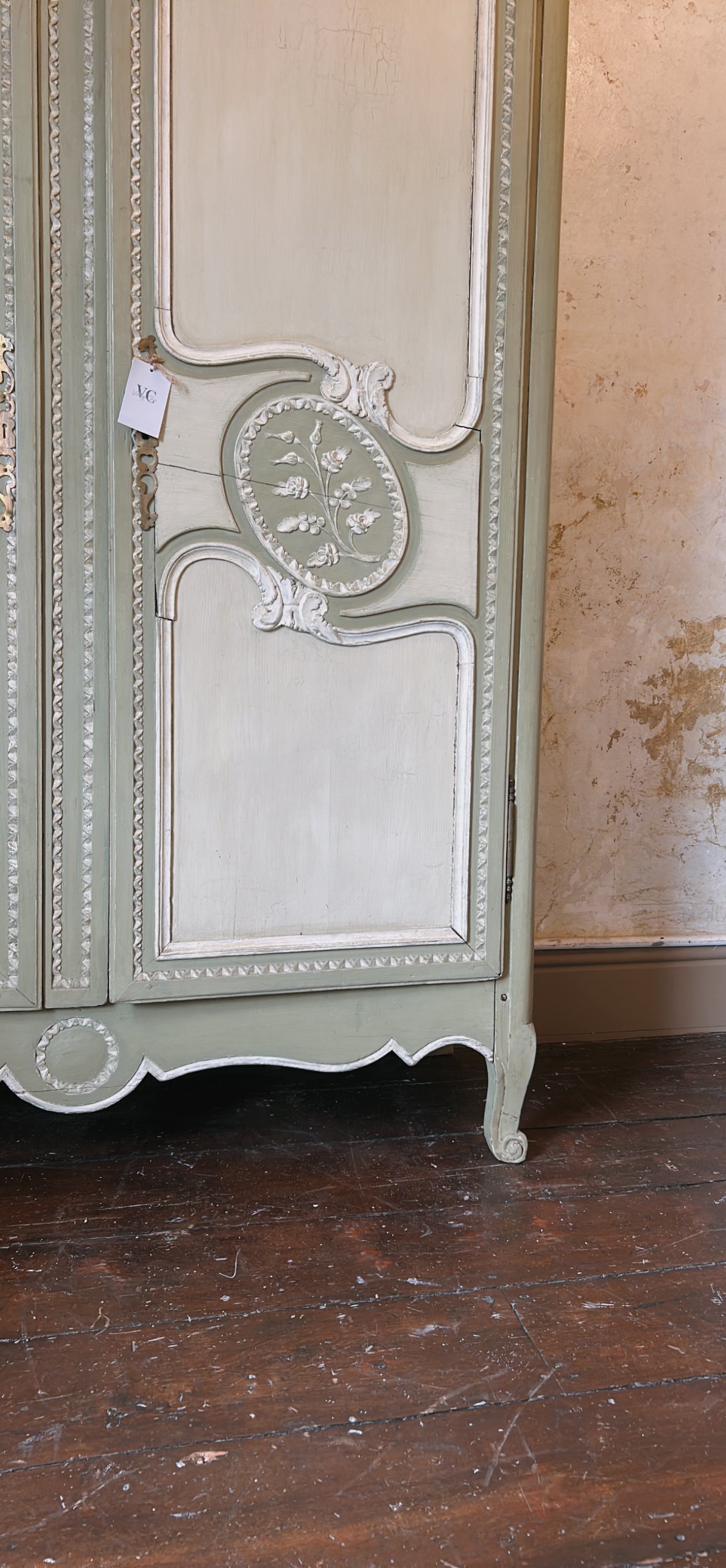 French Painted Louis antique Armoire
