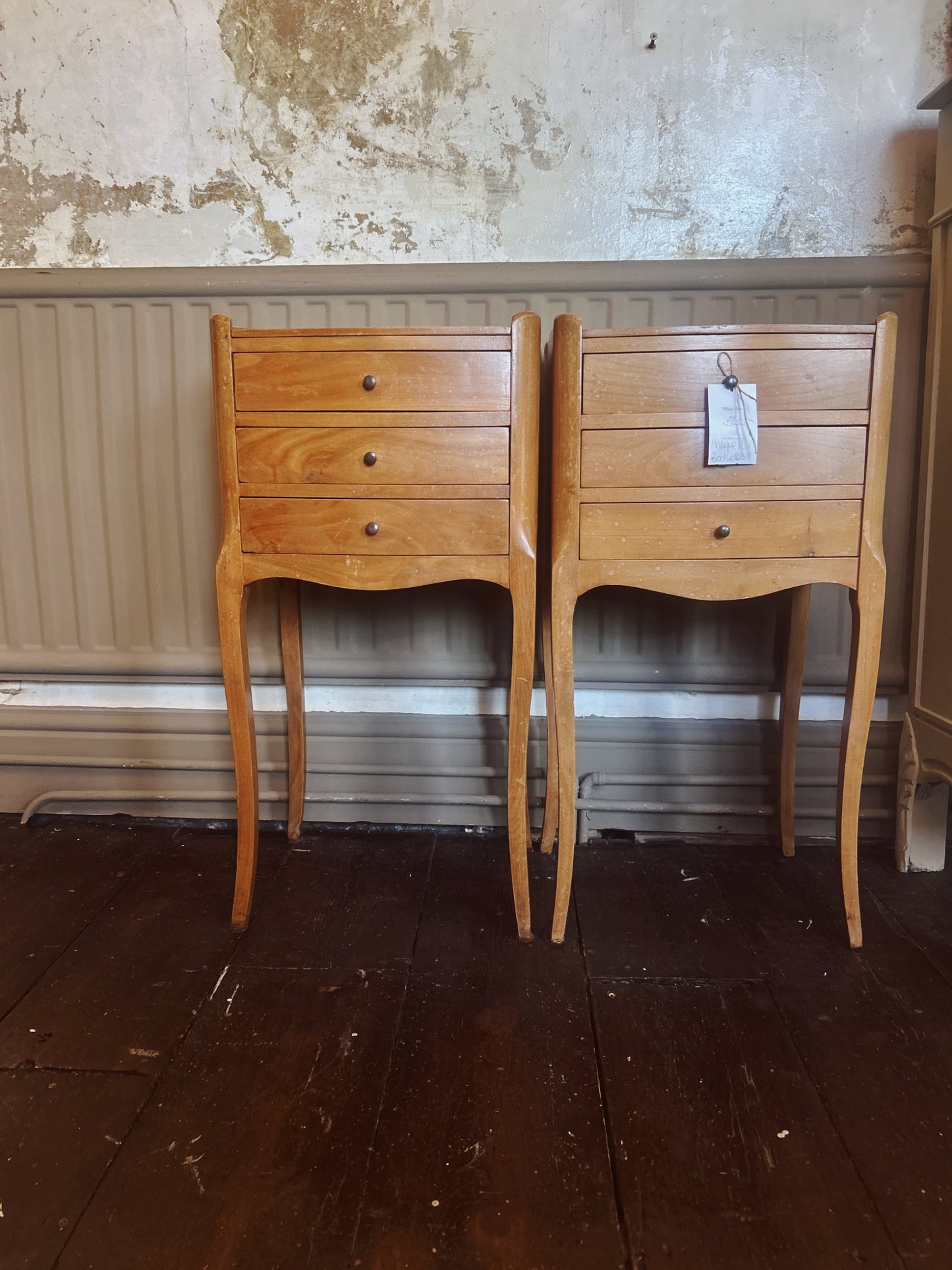 Pair French Louis Bedsides tables - drawers
