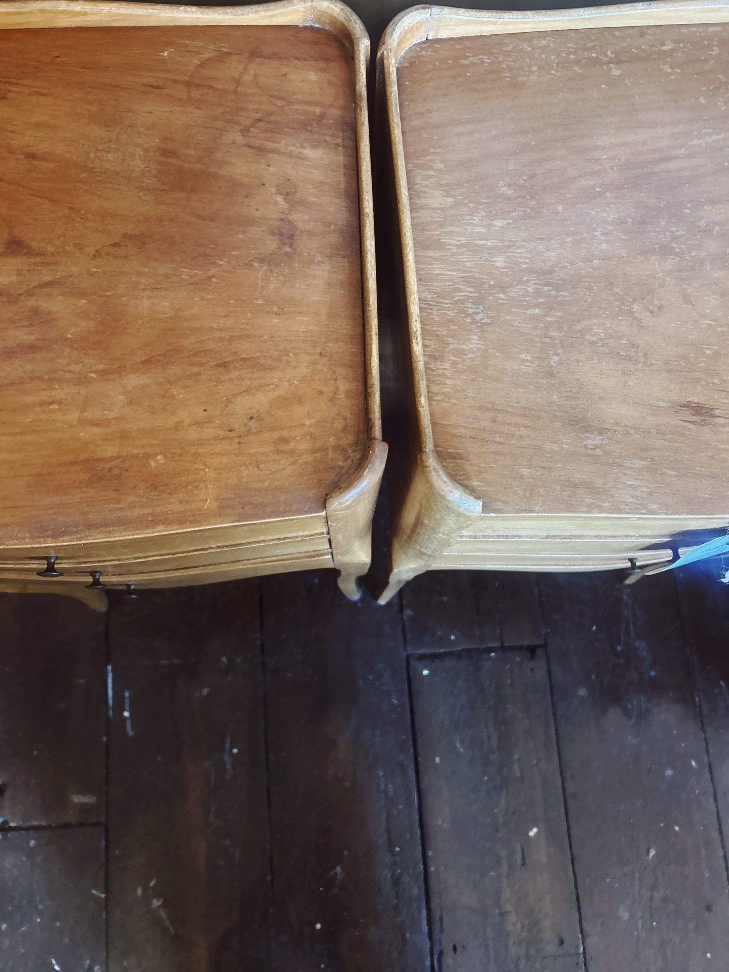 Pair French Louis Bedsides tables - drawers
