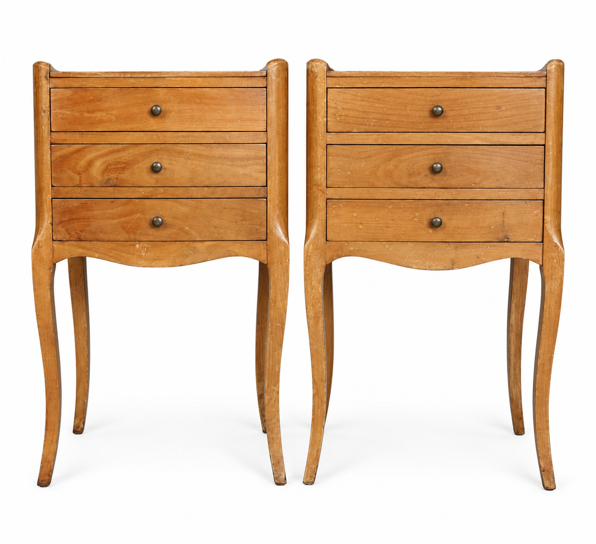 Pair French Louis Bedsides tables - drawers