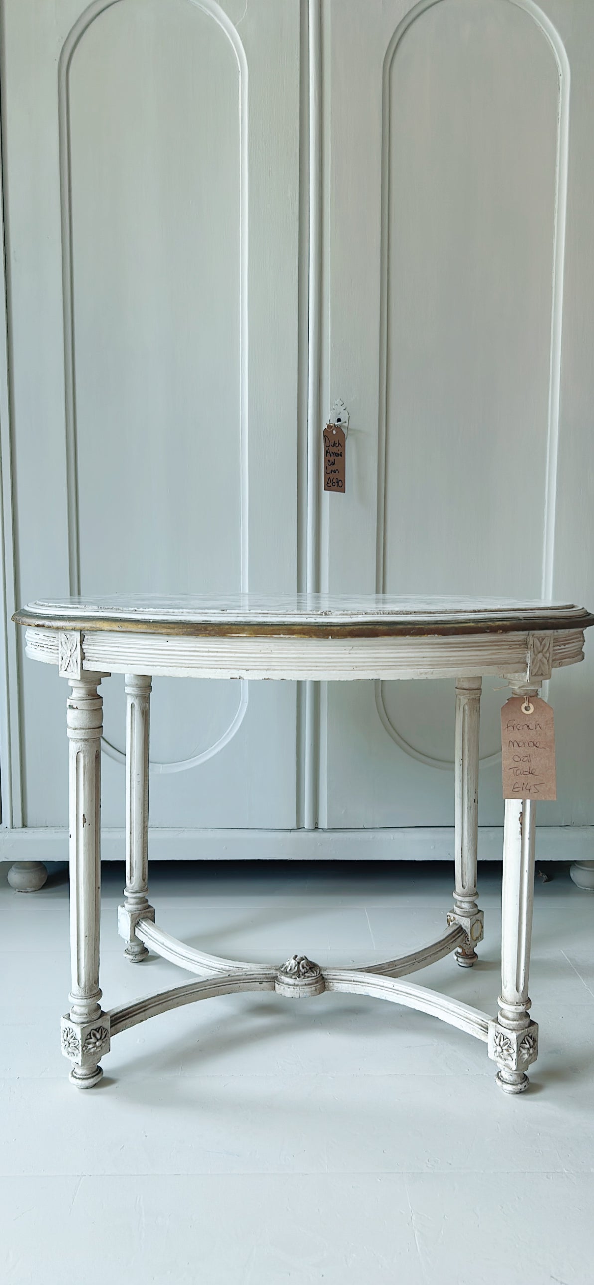 Vintage marble top coffee table - side table